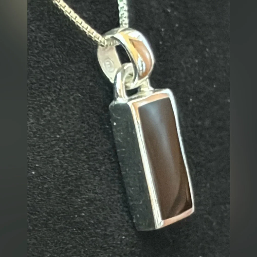 Onyx Su Thailand 925 earring necklace set $54 - Picture 10 of 12